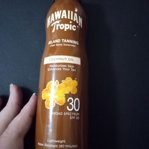 Hawaiian tropic island tanning clear spray sunscreen